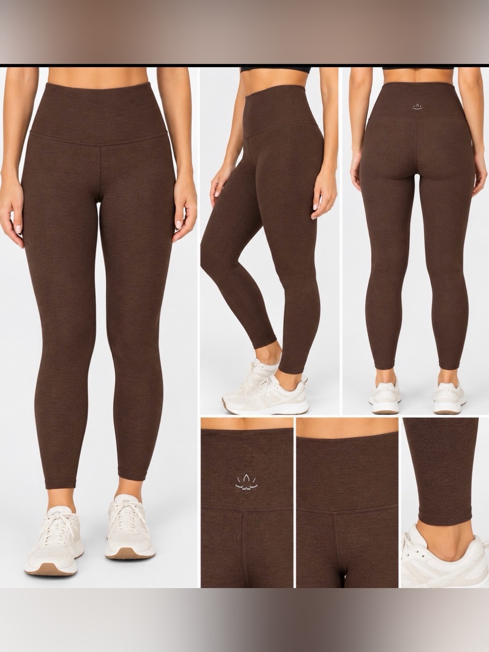 Beyond Yoga High Waisted Leggings L Chocolate Brown 27” Inseam